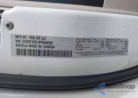2023 Chrysler Voyager Lx from USA, damaged, VIN 2C4RC1CG1PR568285